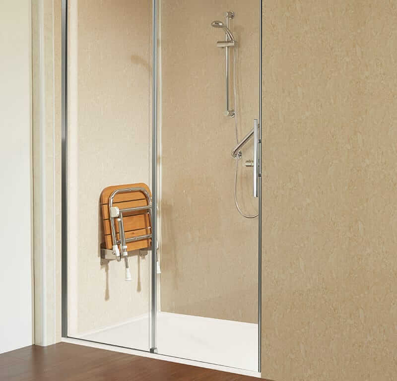 The Marquis is a threshold-free shower with drying area