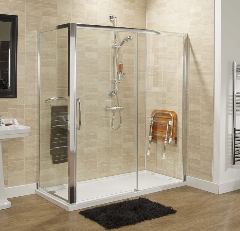 The Marquis is a threshold-free shower with drying area
