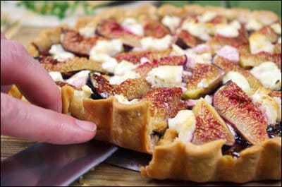 fig and goats cheese tart