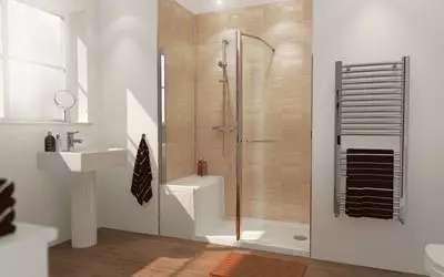 walk in shower with bench