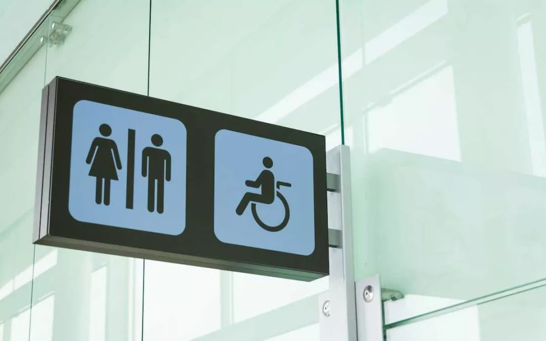 Accessible Public Bathroom Sign