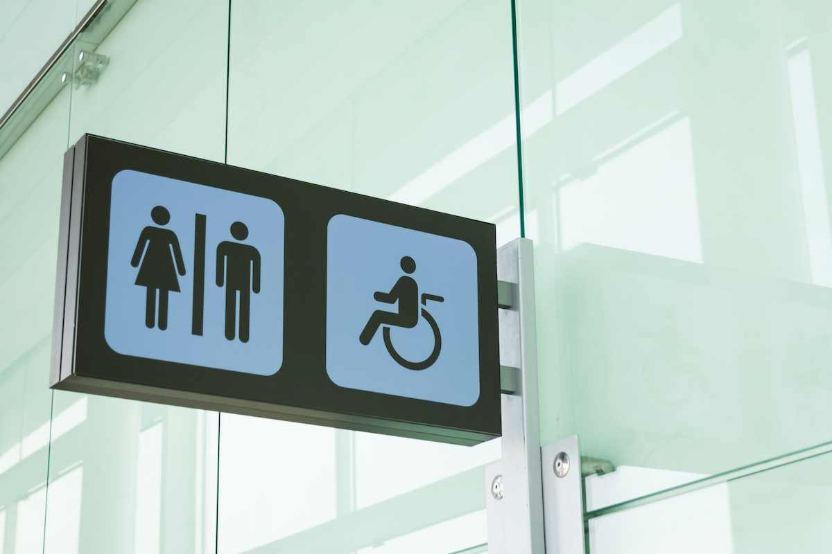 Accessible Public Bathroom Sign