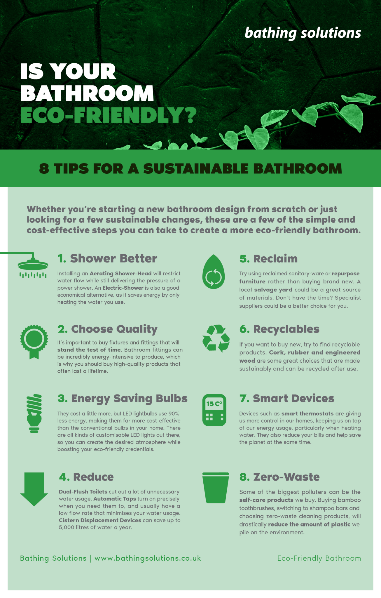 9 ways to create an eco-friendly bathroom