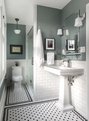 green bathroom idea