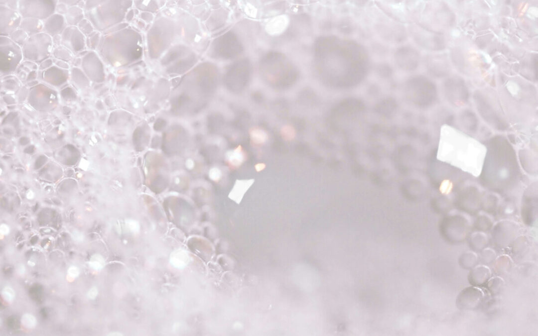 An image of bubbles in bath water